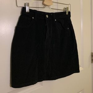 ZARA mini skirt, black corduroy